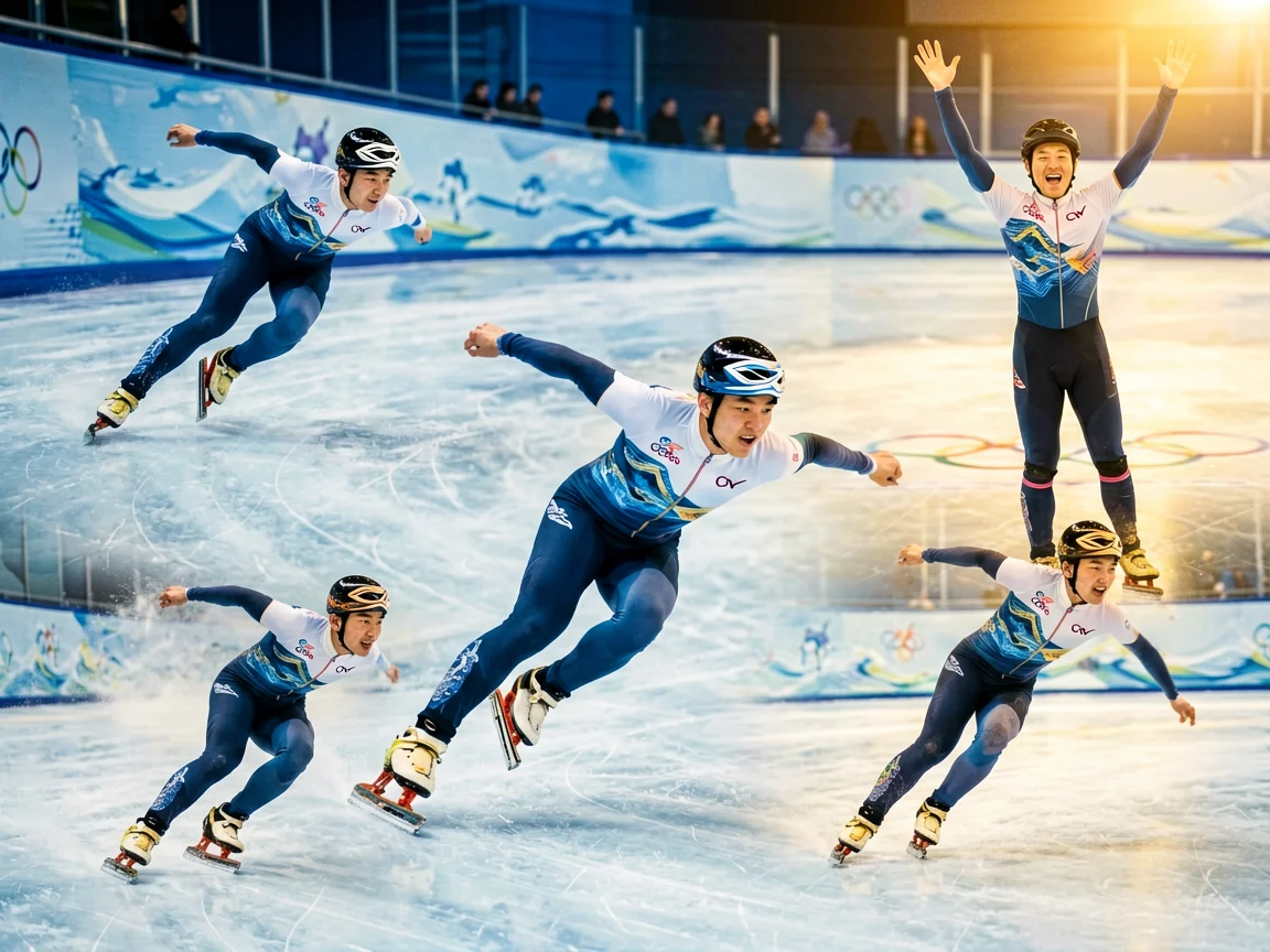 冬奥夺金高光时刻短道速滑冬奥